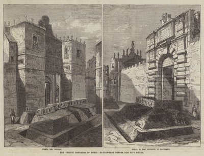 Las Defensas Francesas de Roma, Obras de Tierra ante las Puertas de la Ciudad de Frank Watkins